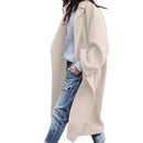 Lapel Woolen Long Coat