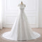 Round Neck Two-Piece White Wedding Dress