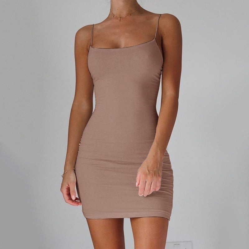 Hanging Neck Tight-Fitting Hip Skirt Dress