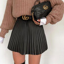 Draped Pleated Short Skirt