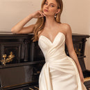 Satin Sheath Backless High Waist Slimming Trailing Dress