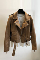 Women's Short Leather Jacket Spring And Autumn