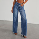 High-Waisted Wide-Leg Jeans with Pockets