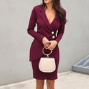 Long sleeve button hip dress