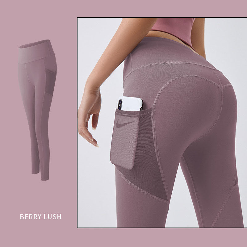 Yoga Pants With Pocket Tummy Control Jogging Tights