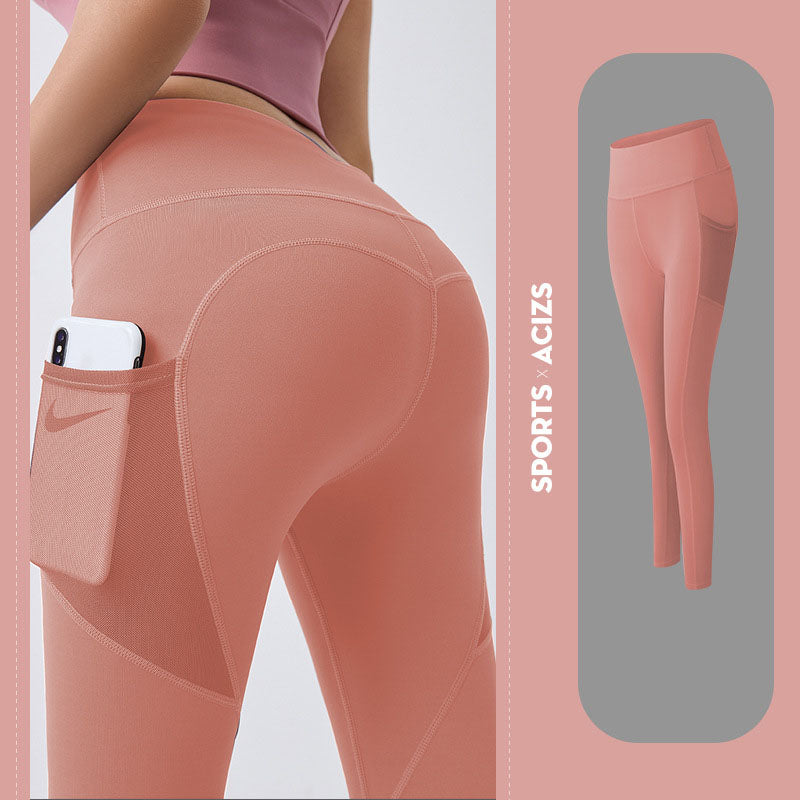 Yoga Pants With Pocket Tummy Control Jogging Tights