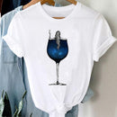 Wine Bottle Short Sleeve Casual T-Shirt