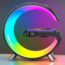 G Shaped LED Lamp Bluetooth Speaker Wireless Charger Atmosphere Lamp with App Control For Bedroom Home Décor