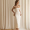 White Strapless Back Bow Dress