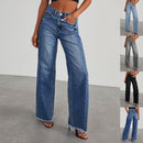 High-Waisted Wide-Leg Jeans with Pockets