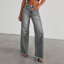 High-Waisted Wide-Leg Jeans with Pockets