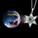 New Christmas Snowflake Necklace With Projection Design