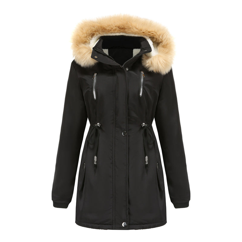 WInter Coat Detachable Hooded Feece Jacket Women