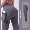 Yoga Pants With Pocket Tummy Control Jogging Tights