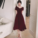 Summer Wedding Red Engagement Dress