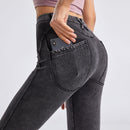 Women's High Waist Straight Yoga Jeans