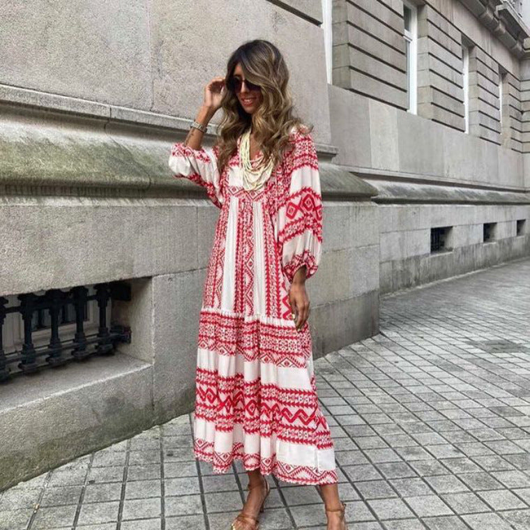 Printed Bohemian Dress