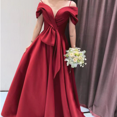 Off-Shoulder Engagement Dress