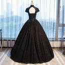 Vintage High Neck Black Wedding