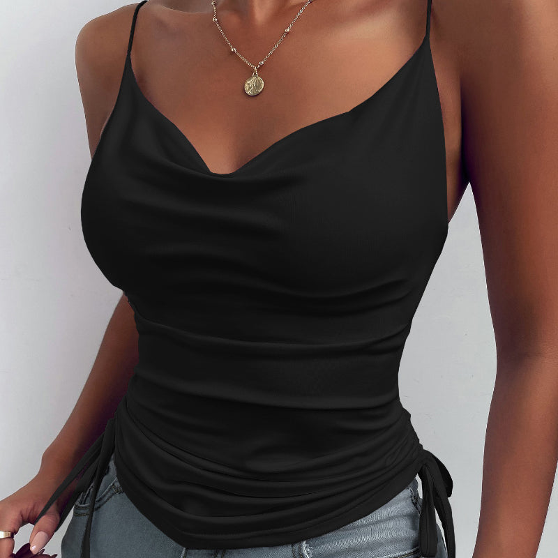 Spaghetti Strap V-neck Camisole Top