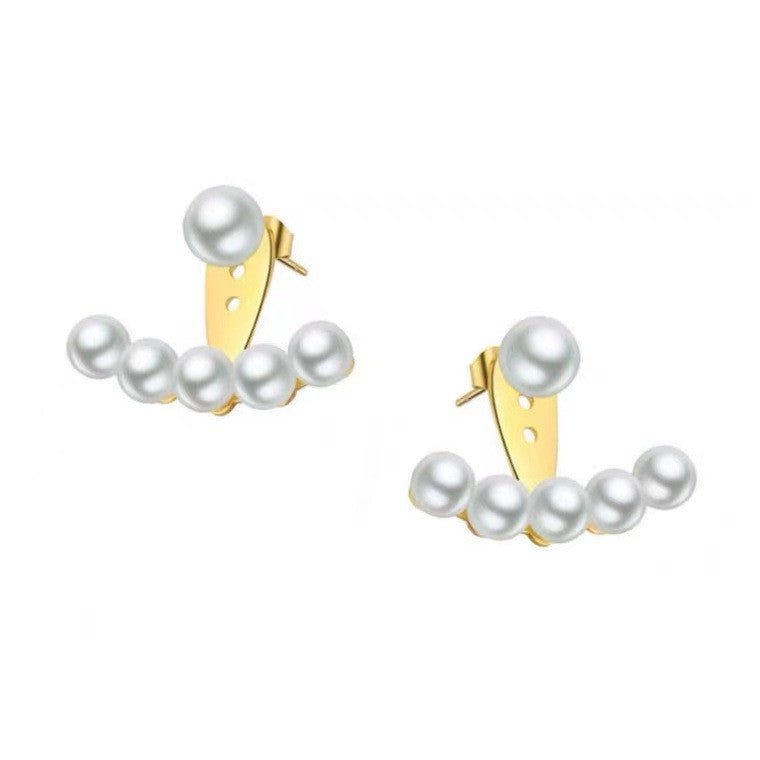 Beaded Stud Earrings (Stainless Steel)