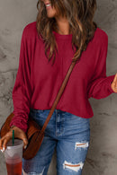 Round Neck Baggy Long Sleeve T-Shirt