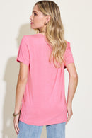 High-low V-Neck T-Shirt