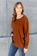 Round Neck Baggy Long Sleeve T-Shirt