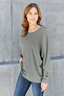 Round Neck Baggy Long Sleeve T-Shirt