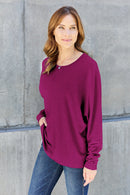 Round Neck Baggy Long Sleeve T-Shirt