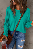 Round Neck Baggy Long Sleeve T-Shirt