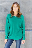 Round Neck Baggy Long Sleeve T-Shirt