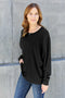 Round Neck Baggy Long Sleeve T-Shirt