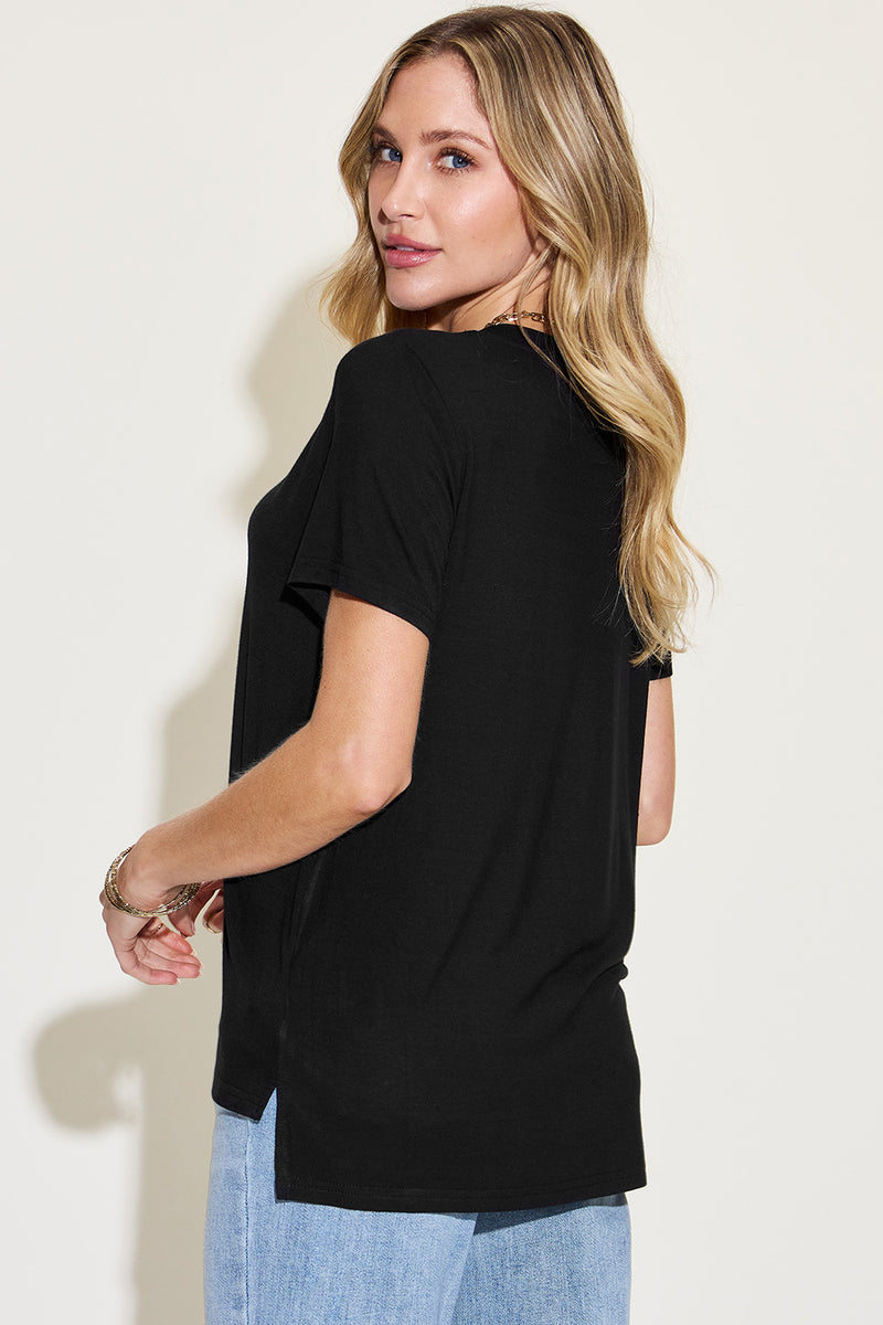 High-low V-Neck T-Shirt